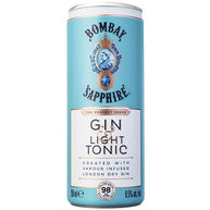 Bombay Sapphire Gin & Light Tonic 12 x 250ml