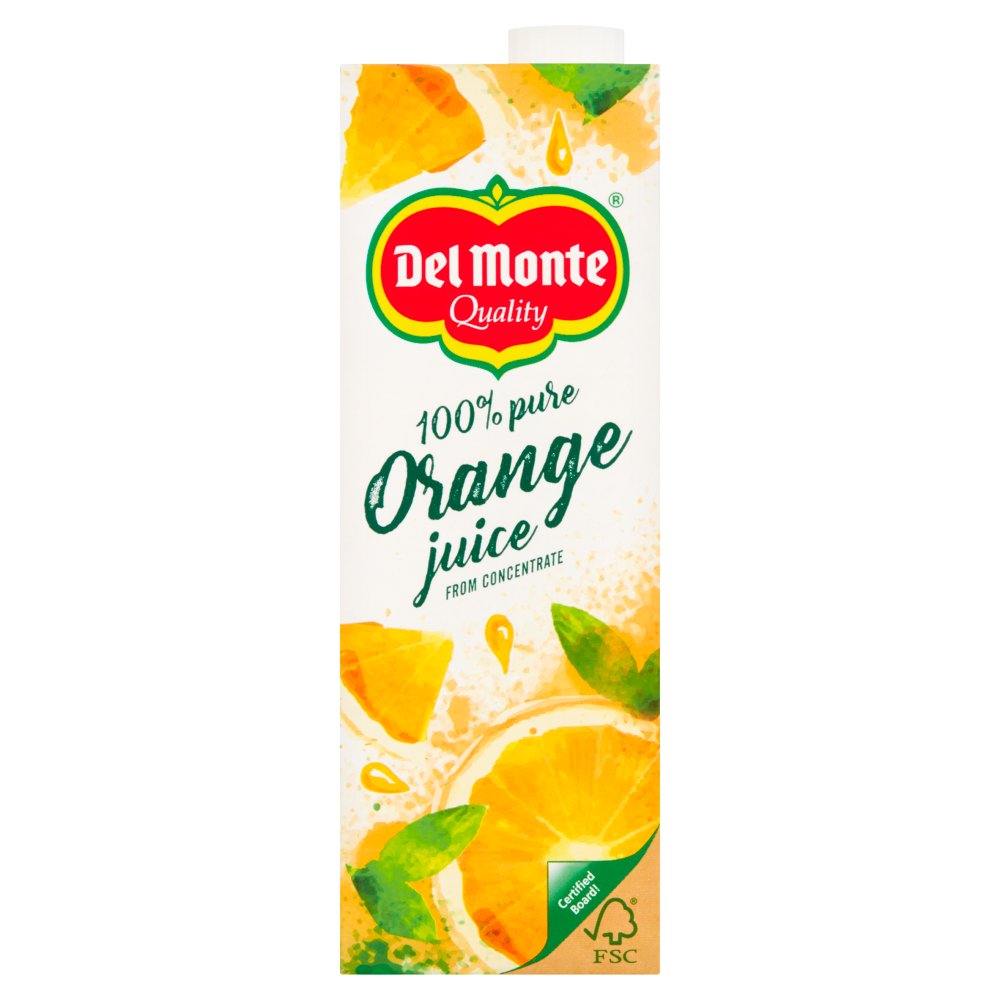 Buy Del Monte 100% Pure Orange Juice Litre Online 365 Drinks