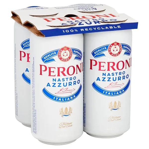 thumbnail image 2 of Pack Of 6] Peroni Nastro Azzurro 0.00% Non Alcoholic NA Larger Beer, SUPERIOR ITALIAN TASTE 2 of 10