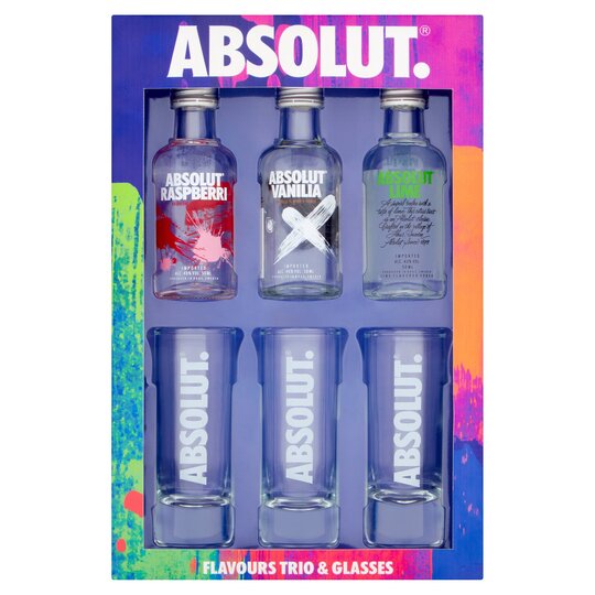 Buy Absolut Vodka Glass Miniature x 5cl Gift Set Online 365