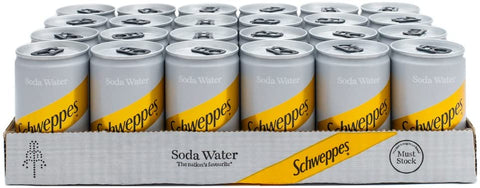 Schweppes Soda Water Mini Cans 24 x 150ml