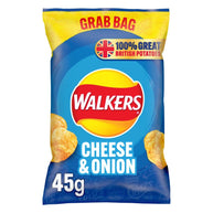 Walkers Cheese & Onion Grab Bag Crisps 32x45g