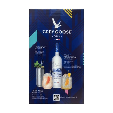 Grey Goose Vodka Magnum Gift Set with Complimentary Soda Cans - 1.75L Bottle - Gift Set