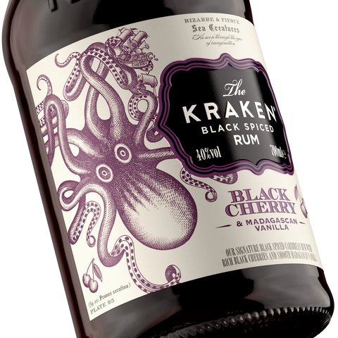 The Kraken Black Cherry & Madagascan Vanilla Black Spiced Rum 70cl