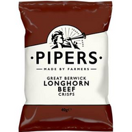Pipers Great Berwick Longhorn Beef Crisps 24x40g