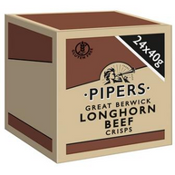Pipers Great Berwick Longhorn Beef Crisps 24x40g