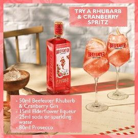 Beefeater Rhubarb & Cranberry Flavoured Gin 70cl