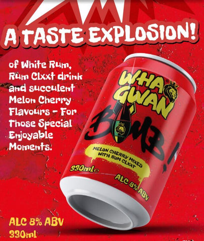 Wha Gwan Bomb Melon Cherry Rum Tonic Cans 12 x 330ml