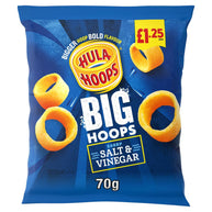 Hula Hoops Big Hoops Sharp Salt & Vinegar Flavour PM£1.25 20x70g
