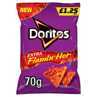 Doritos Extra Flamin' Hot Sharing Bag Crisps PM£1.25 15x70g
