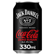 Jack Daniel's and Coca-Cola Zero 12 x 330ml