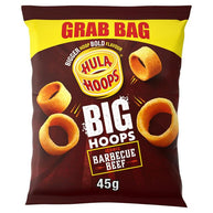 Hula Hoops - Big Hoops BBQ Beef Grab Bag Crisps 36x45g