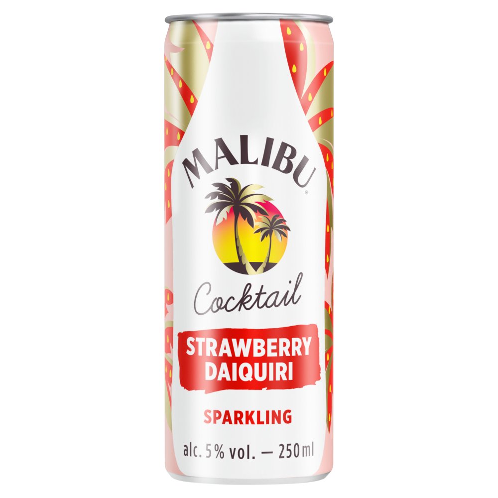 Malibu Cocktail Strawberry Daiquiri Sparkling 12 x 250ml