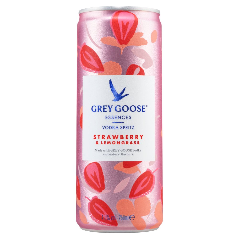 Grey Goose Essences Strawberry & Lemongrass Vodka Spritz 12 x 250ml