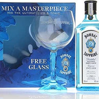 Bombay Sapphire - 1L bottle & Copa Glass