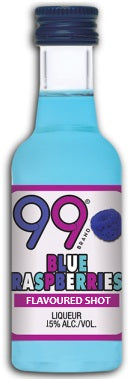 99 Blue Raspberry Sour Schnapps 10 x 5cl Miniature - Full Pack