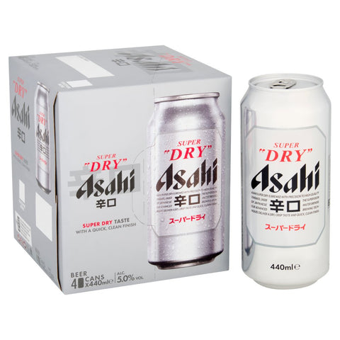 Asahi Super Dry Lager Beer 24 x 440ml Cans