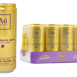 Au Vodka Black Grape Ready To Drink Pre-Mixed Cans 12x 330ml
