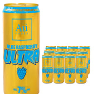 Au Vodka Ultra Blue Raspberry Caffeine Premixed Drink 12 x 500 ml