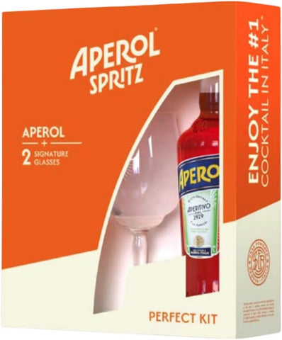 Aperol Spritz Gift Pack Including Aperol 70cl and 2 Aperol Spritz Glasses