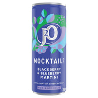J2O Blackberry & Blueberry Martini Mocktail 250ml Can