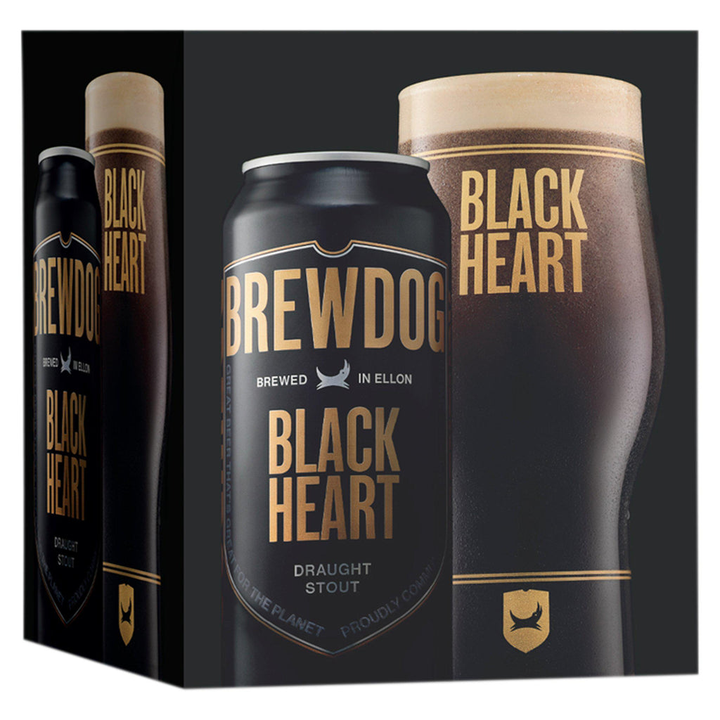 Brewdog Black Heart Stout 4 X 440ml Cans - NEW