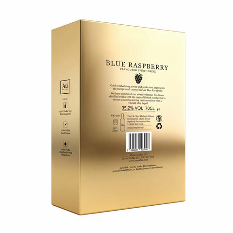 AU Vodka Blue Raspberry Bauble Gift Pack 70cl
