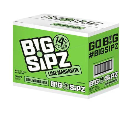 Big Sipz Lime Margarita 24 x 200ml