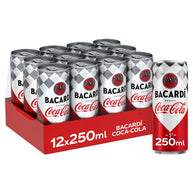 Bacardi & Coca-Cola 12 x 250ml Pre-Mixed Cans