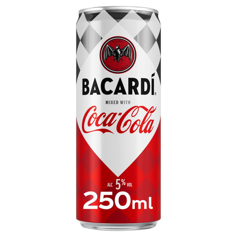 Bacardi & Coca-Cola 12 x 250ml Pre-Mixed Cans