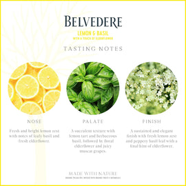 Belvedere Organic Infusions Lemon & Basil 70cl