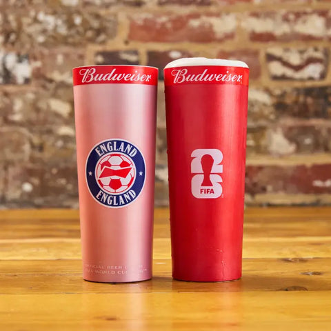 2 x Budweiser England FIFA Aluminium Cups