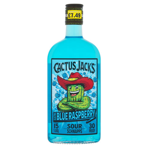 Cactus Jack's Electric Blue Raspberry Sour Schnapps 50cl