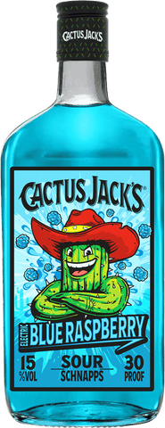 Cactus Jack's Electric Blue Raspberry Sour Schnapps 50cl