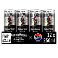 Captain Morgan Spiced Gold and Pepsi MAX® Ready to Drink Cans 12x250ml PMP