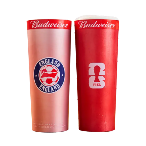 2 x Budweiser England FIFA Aluminium Cups