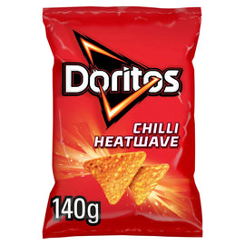 Doritos Chilli Heatwave Tortilla Chips Sharing Bag Crisps 12x140g