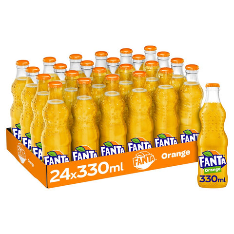 Fanta Orange Contour Glass Bottle 24 x 330ml