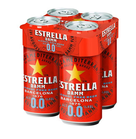 Estrella Damm Barcelona Alcohol Free Beer 24 x 440ml Beer can
