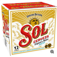 Sol Original Lager Beer 12x330ml Bottles 3.4% ABV