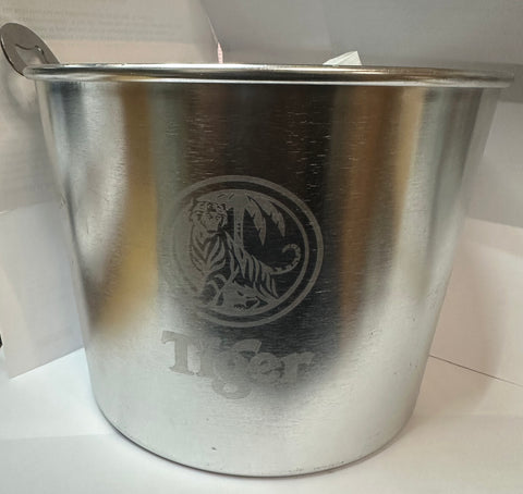 Tiger Beer Brushed Stainless 6 Bottle Bottle Cooler / Ice Bucket with Bottle Opener