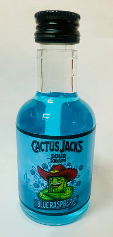 Cactus Jack's Electric Blue Raspberry Sour Schnapps 5cl Miniature