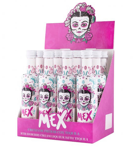 Mex Strawberry Cream Liqueur with Tequila 12 x 5cl - Miniature