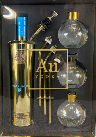 AU Vodka Blue Raspberry Bauble Gift Pack 70cl