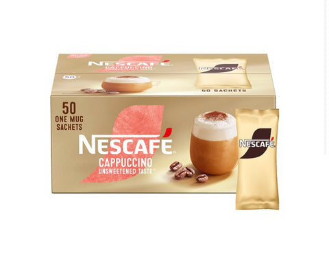 NESCAFE Gold Cappuccino Unsweetened Taste Sachets - 50 x 14.2g