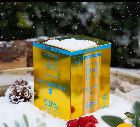 Au Vodka Blue Raspberry Alcohol Free 4x330ml cans