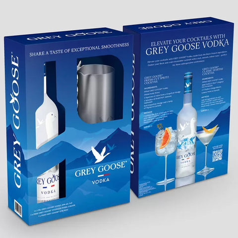 Grey Goose Vodka Magnum Gift Set, with Complimentary Carafe and Stir Rod - 1.75L Bottle