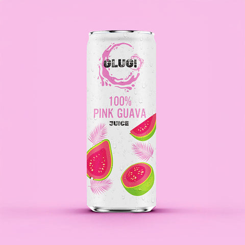 Glug 100% Pink Guava Juice 12 x 320ml Cans