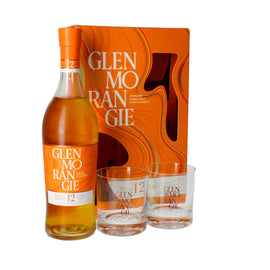 Glenmorangie 12 Year Whisky 70cl Gift Set with 2x Brand Tumblers