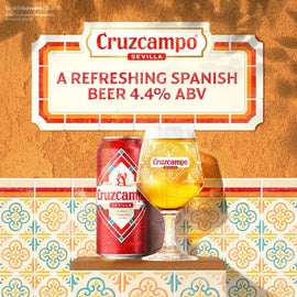 Cruzcampo Sevilla Lager Beer 24x568 ml Cans